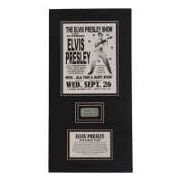 Elvis Presley Custom Matted Photo Display with Authentic Concert Ticket at PristineAuction.com