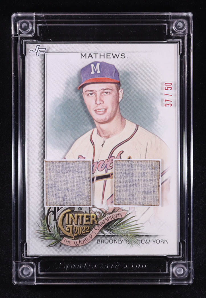 Eddie Mathews 2025 Sportscards.com Jersey Fusion Game-Used Swatch #EM60 #37/50 at PristineAuction.com Eddie Mathews 2025 Sportscards.com Jersey Fusion Game-Used Swatch #EM60 #37/50 at PristineAuction.com
