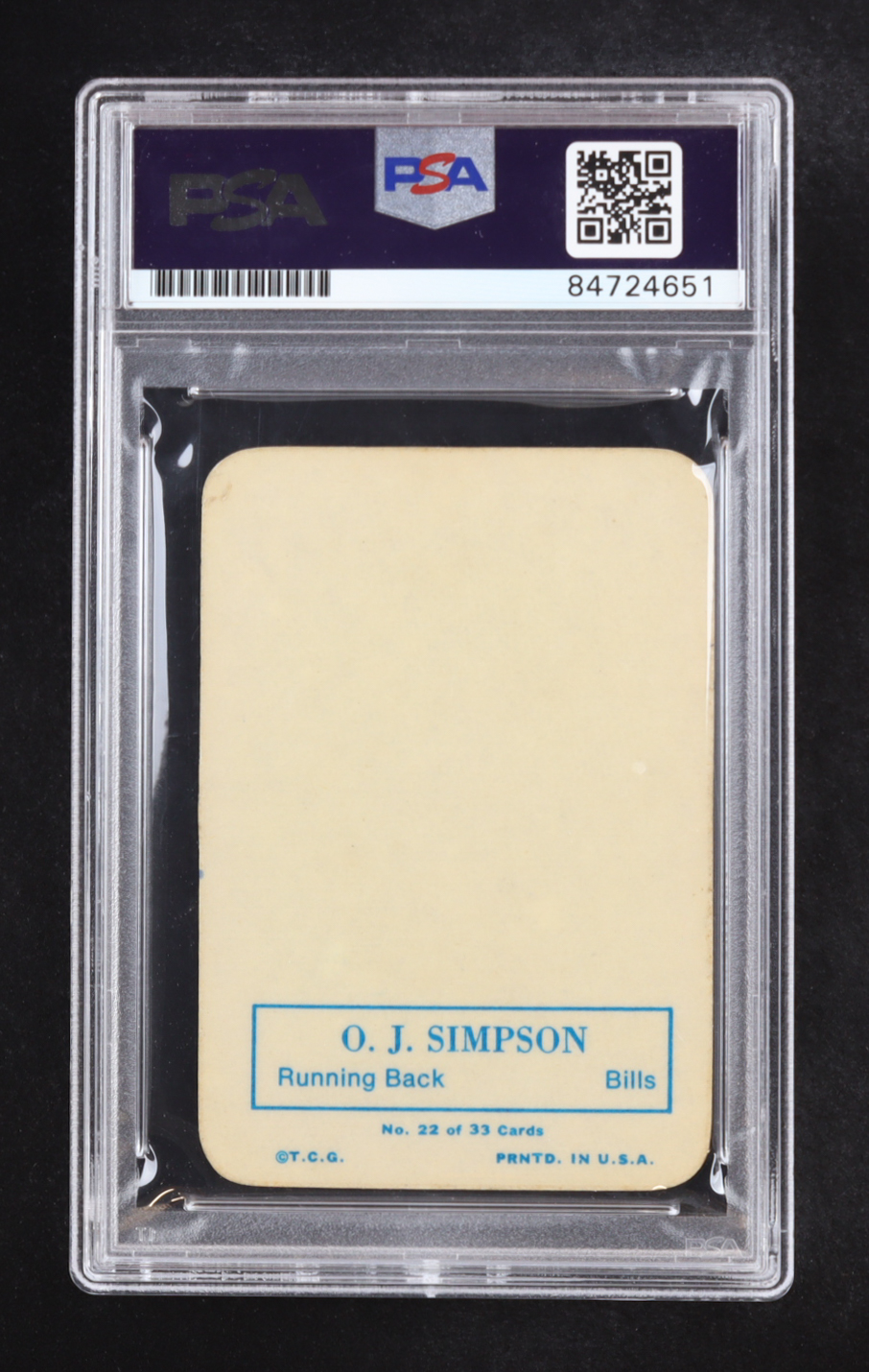 O.J. Simpson Signed 1970 Topps Glossy Inserts #22 (PSA | Auto Grade PSA Authentic) at PristineAuction.com O.J. Simpson Signed 1970 Topps Glossy Inserts #22 (PSA | Auto Grade PSA Authentic) at PristineAuction.com