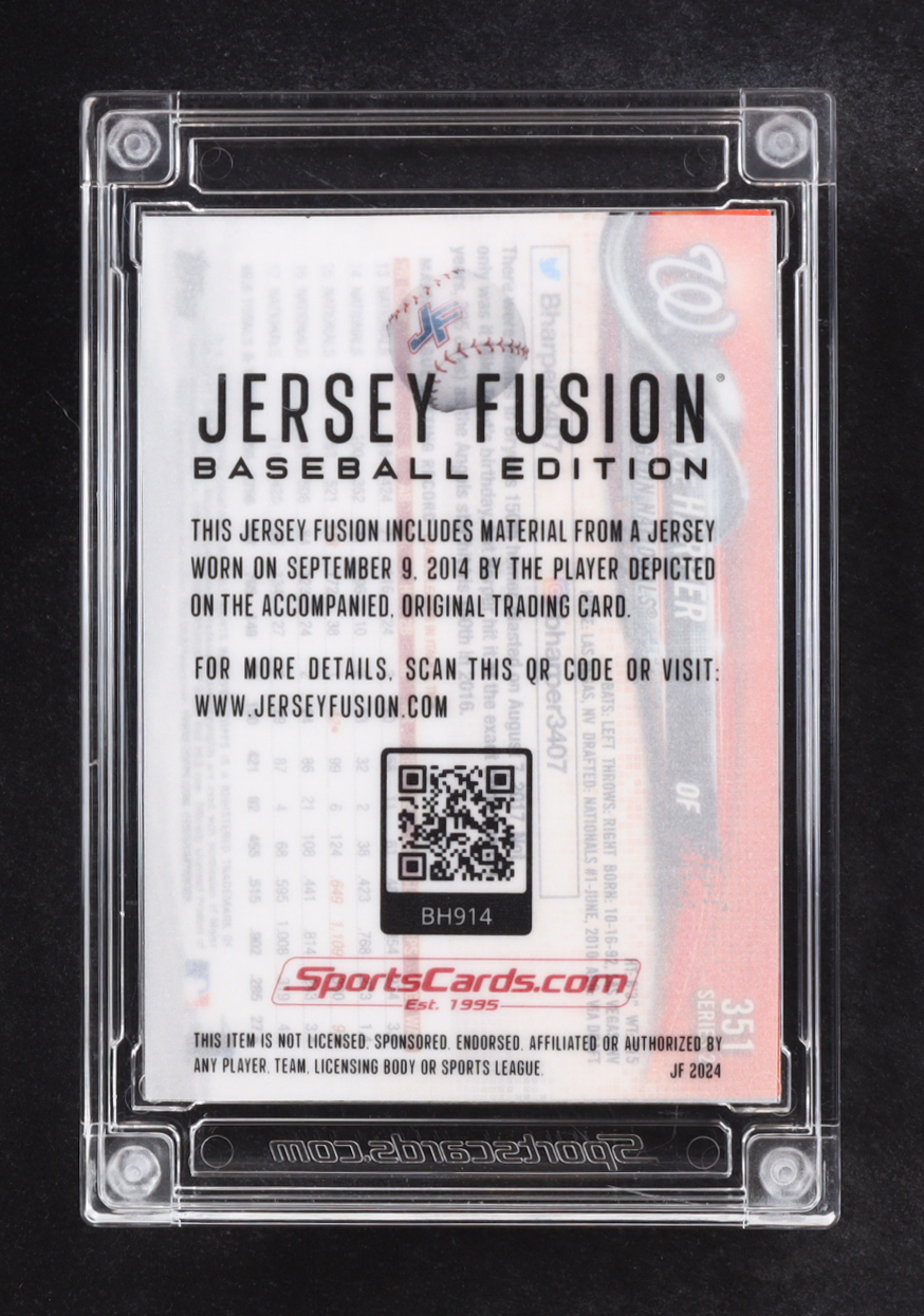 Bryce Harper 2024 Jersey Fusion Topps News Game Used Swatch #BH914 at PristineAuction.com Bryce Harper 2024 Jersey Fusion Topps News Game Used Swatch #BH914 at PristineAuction.com