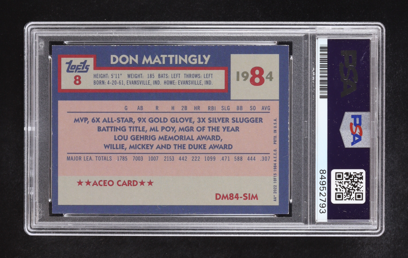 Don Mattingly Signed "The Simpsons" Custom Trading Card (PSA | Auto Grade PSA 10) at PristineAuction.com Don Mattingly Signed "The Simpsons" Custom Trading Card (PSA | Auto Grade PSA 10) at PristineAuction.com