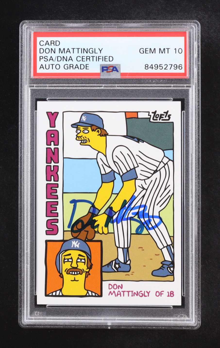 Don Mattingly Signed "The Simpsons" Custom Trading Card (PSA | Auto Grade PSA 10) at PristineAuction.com Don Mattingly Signed "The Simpsons" Custom Trading Card (PSA | Auto Grade PSA 10) at PristineAuction.com