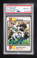 O.J. Simpson Signed 1973 Topps #500 (PSA | Auto Grade PSA 10) at PristineAuction.com