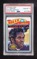 O.J. Simpson Signed 1977 Topps #100 AP (PSA | Auto Grade PSA 10) at PristineAuction.com