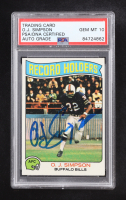 O.J. Simpson Signed 1975 Topps RB 2003 Yard Season #355 (PSA | Auto Grade PSA 10) at PristineAuction.com