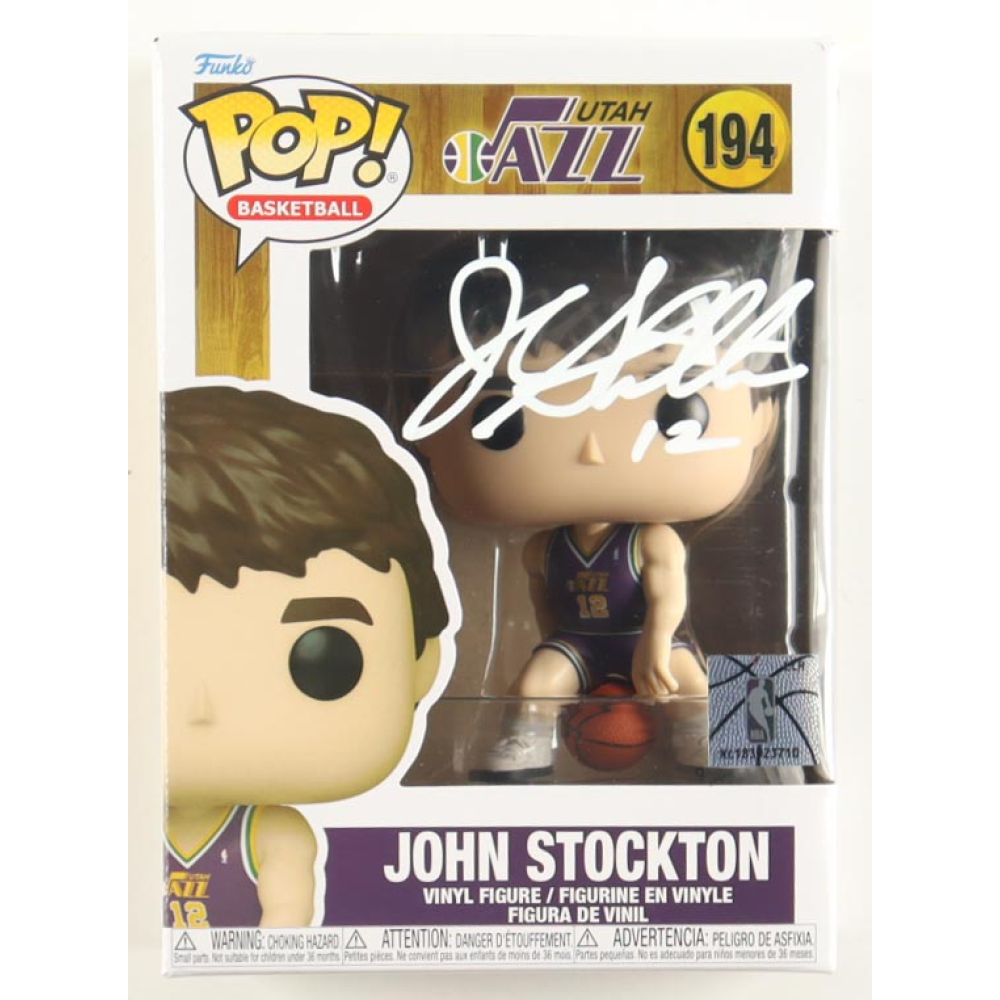 John Stockton Signed Jazz #194 Funko Pop! Vinyl Figure (Beckett) at PristineAuction.com John Stockton Signed Jazz #194 Funko Pop! Vinyl Figure (Beckett) at PristineAuction.com