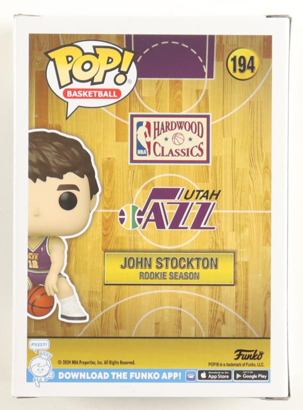John Stockton Signed Jazz #194 Funko Pop! Vinyl Figure (Beckett) at PristineAuction.com John Stockton Signed Jazz #194 Funko Pop! Vinyl Figure (Beckett) at PristineAuction.com