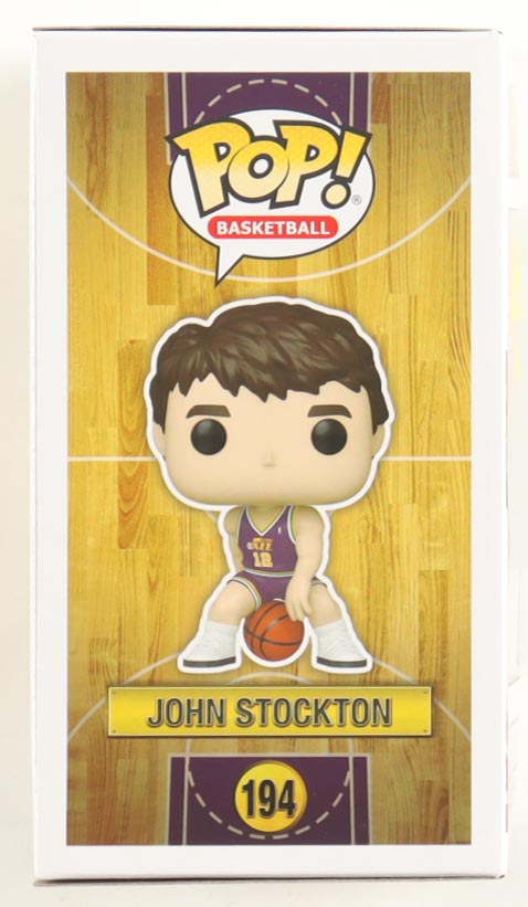 John Stockton Signed Jazz #194 Funko Pop! Vinyl Figure (Beckett) at PristineAuction.com John Stockton Signed Jazz #194 Funko Pop! Vinyl Figure (Beckett) at PristineAuction.com