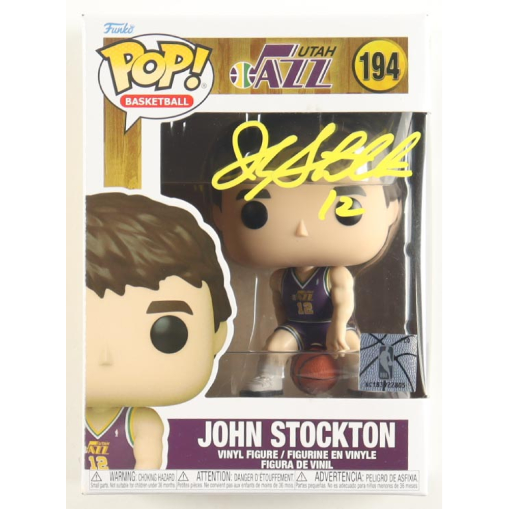 John Stockton Signed Jazz #194 Funko Pop! Vinyl Figure (Beckett) at PristineAuction.com