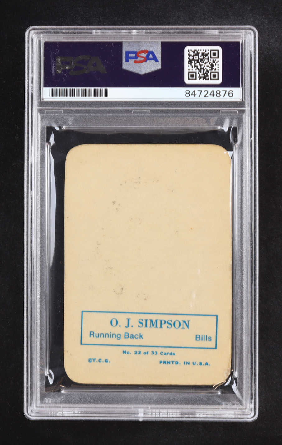 O.J. Simpson Signed 1970 Topps Glossy Inserts #22 (PSA | Auto Grade PSA 10) at PristineAuction.com O.J. Simpson Signed 1970 Topps Glossy Inserts #22 (PSA | Auto Grade PSA 10) at PristineAuction.com