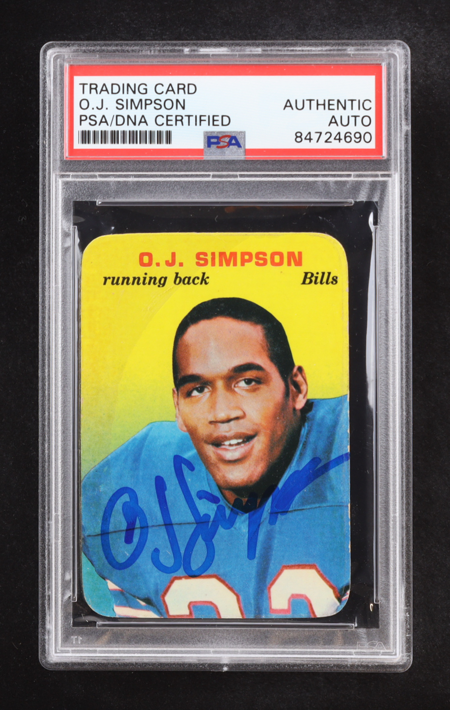 O.J. Simpson Signed 1970 Topps Glossy Inserts #22 (PSA | Auto Grade PSA 10) at PristineAuction.com O.J. Simpson Signed 1970 Topps Glossy Inserts #22 (PSA | Auto Grade PSA 10) at PristineAuction.com