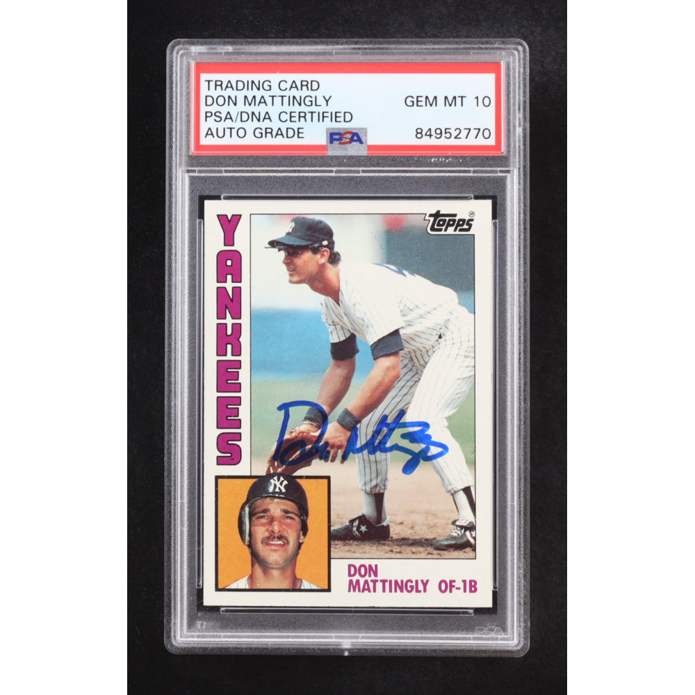 Don Mattingly Signed 1984 Topps #8 RC (PSA | Auto Grade PSA 10) at PristineAuction.com