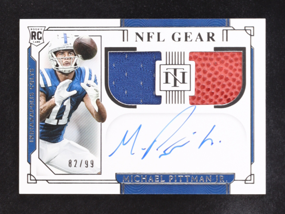 Michael Pittman Jr. 2020 Panini National Treasures Rookie NFL Gear Signature Combos #21 RC #92/99