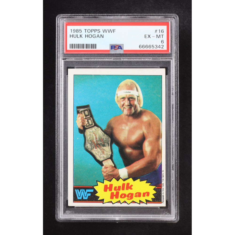 Hulk Hogan 1985 Topps WWF #16 RC (PSA 6) at PristineAuction.com