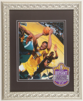 Kobe Bryant Lakers Custom Framed Photo Display With Bryant Stat Patch at PristineAuction.com
