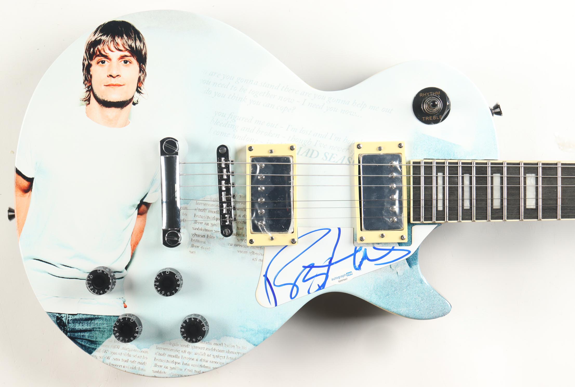 Rob Thomas Signed Full-Size Electric Guitar (ACOA & Autograph Pros) at PristineAuction.com Rob Thomas Signed Full-Size Electric Guitar (ACOA & Autograph Pros) at PristineAuction.com