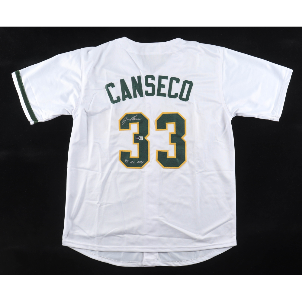 Jose Canseco Signed Jersey Inscribed "86 AL ROY" (Beckett) at PristineAuction.com