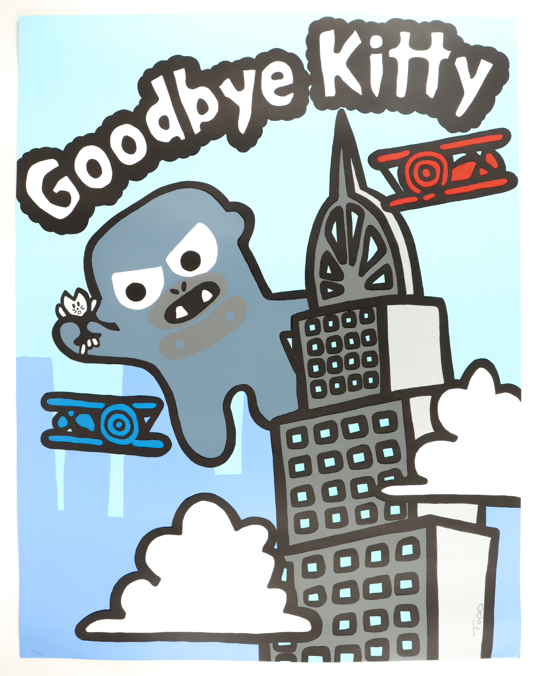 Todd Goldman Signed LE "Goodbye Kitty" 32x42 Lithograph (PA) at PristineAuction.com Todd Goldman Signed LE "Goodbye Kitty" 32x42 Lithograph (PA) at PristineAuction.com