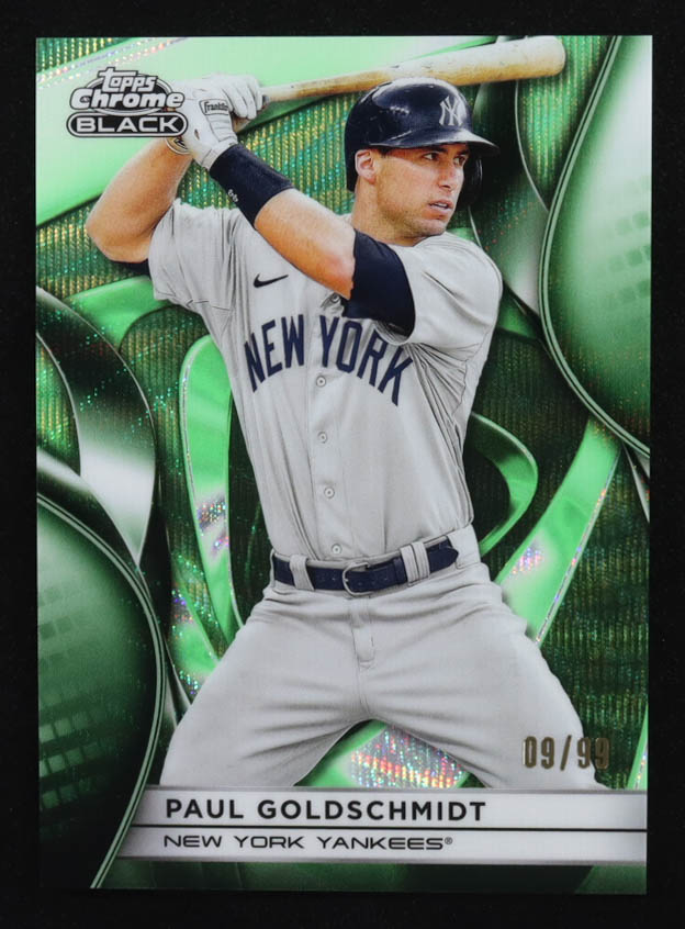 Paul Goldschmidt 2025 Topps Chrome Black Green Wave Refractors #146 #09/99 at PristineAuction.com Paul Goldschmidt 2025 Topps Chrome Black Green Wave Refractors #146 #09/99 at PristineAuction.com