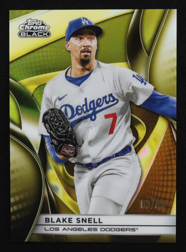 Blake Snell 2025 Topps Chrome Black Gold Refractors #129 #03/50 at PristineAuction.com Blake Snell 2025 Topps Chrome Black Gold Refractors #129 #03/50 at PristineAuction.com