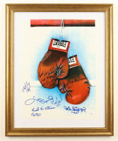 Boxing Greats | Custom Framed Art Print Signed by (7) with Leon Spinks, Mike Spinks, Ray Mercer (JSA) at PristineAuction.com