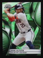 Jose Altuve 2025 Topps Chrome Black Green Wave Refractors #139 #57/99 at PristineAuction.com
