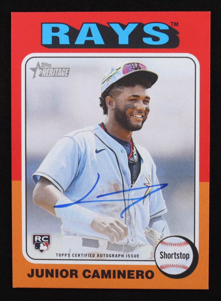 Junior Caminero 2024 Topps Heritage Real One Autographs #ROAJCA RC