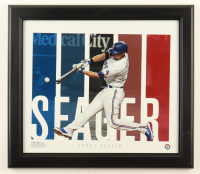 Corey Seager Custom Framed Rangers Photo at PristineAuction.com
