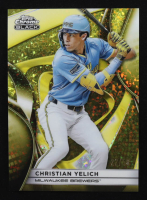 Christian Yelich 2025 Topps Chrome Black Gold Mini-Diamond Refractors #114 #22/50 at PristineAuction.com