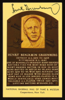 Hank Greenberg Signed 1959 MLB Hall of Fame 4x6 Postcard (Beckett) at PristineAuction.com