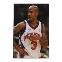 Stephon Marbury Signed Knicks 11x17 Photo (ACOA) at PristineAuction.com