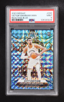 Victor Wembanyama 2023-24 Panini Mosaic Mosaic Reactive Blue #282 RC / City Edition (PSA 9) at PristineAuction.com