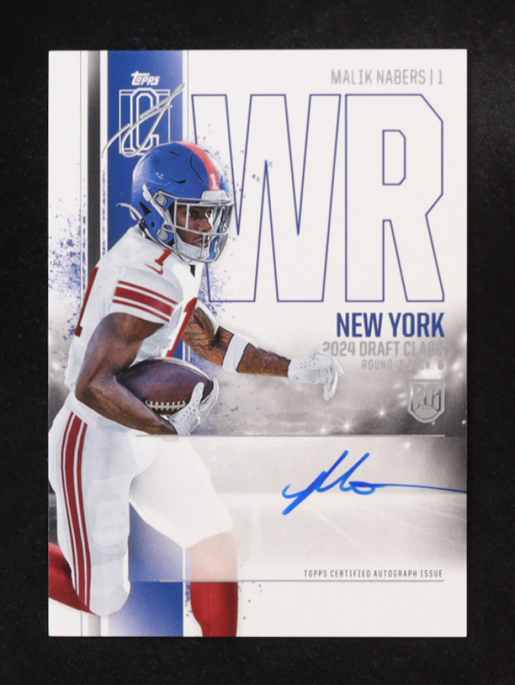 Malik Nabers 2024 Topps Signature Class Rookie Autographs #RCAMN RC