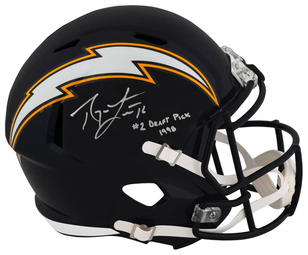 Ryan Leaf Signed Chargers Full-Size Throwback Alternate Speed Helmet Inscribed "#2 Draft Pick 1998" (Schwartz) at PristineAuction.com Ryan Leaf Signed Chargers Full-Size Throwback Alternate Speed Helmet Inscribed "#2 Draft Pick 1998" (Schwartz) at PristineAuction.com