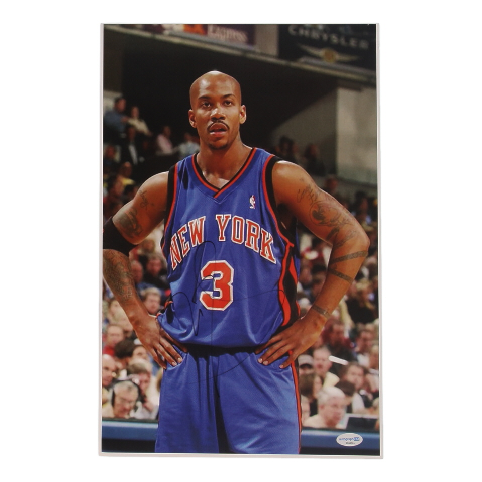 Stephon Marbury Signed Knicks 11x17 Photo (ACOA) at PristineAuction.com Stephon Marbury Signed Knicks 11x17 Photo (ACOA) at PristineAuction.com
