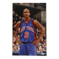Stephon Marbury Signed Knicks 11x17 Photo (ACOA) at PristineAuction.com