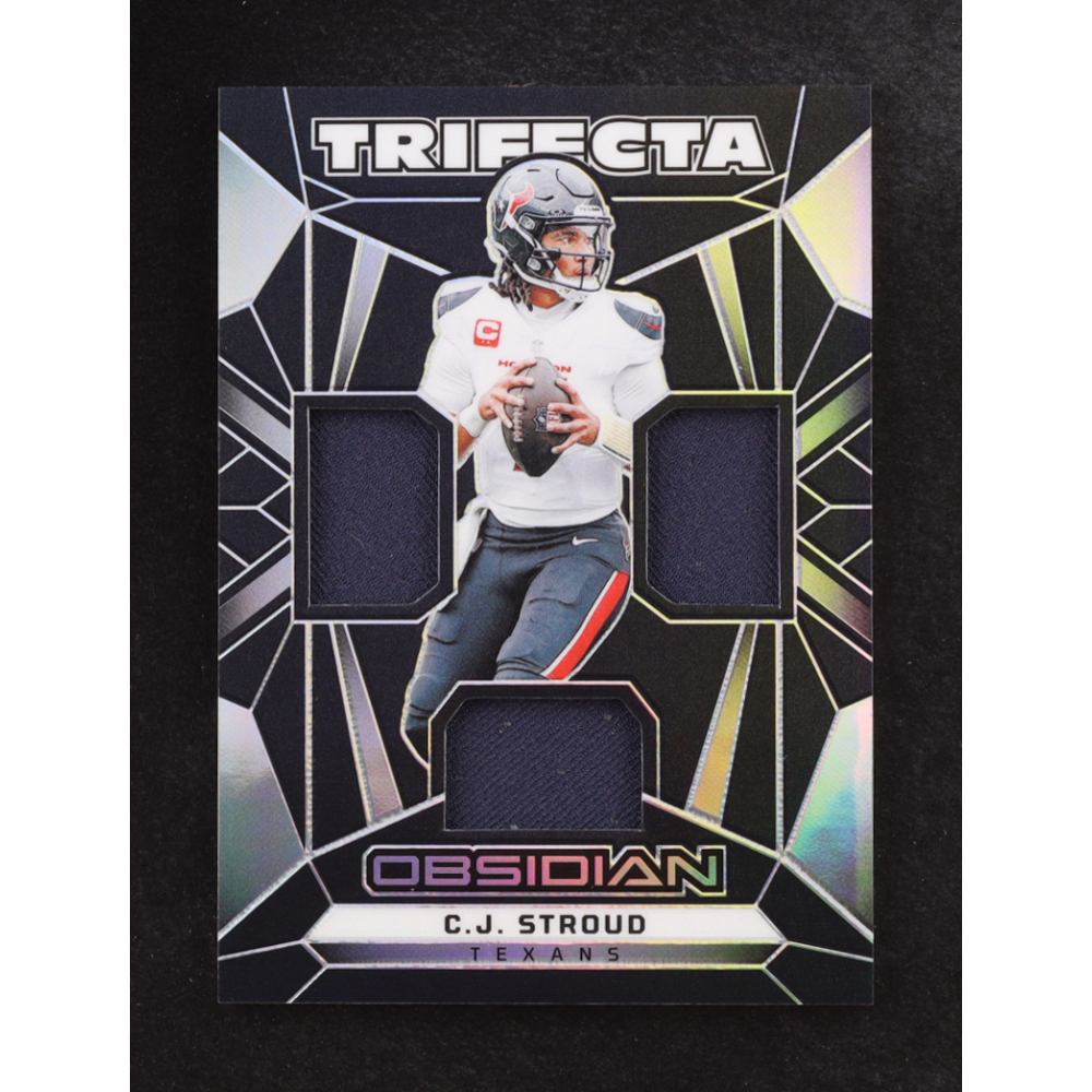 CJ Stroud 2024 Panini Obsidian Trifecta Swatches #20 at PristineAuction.com