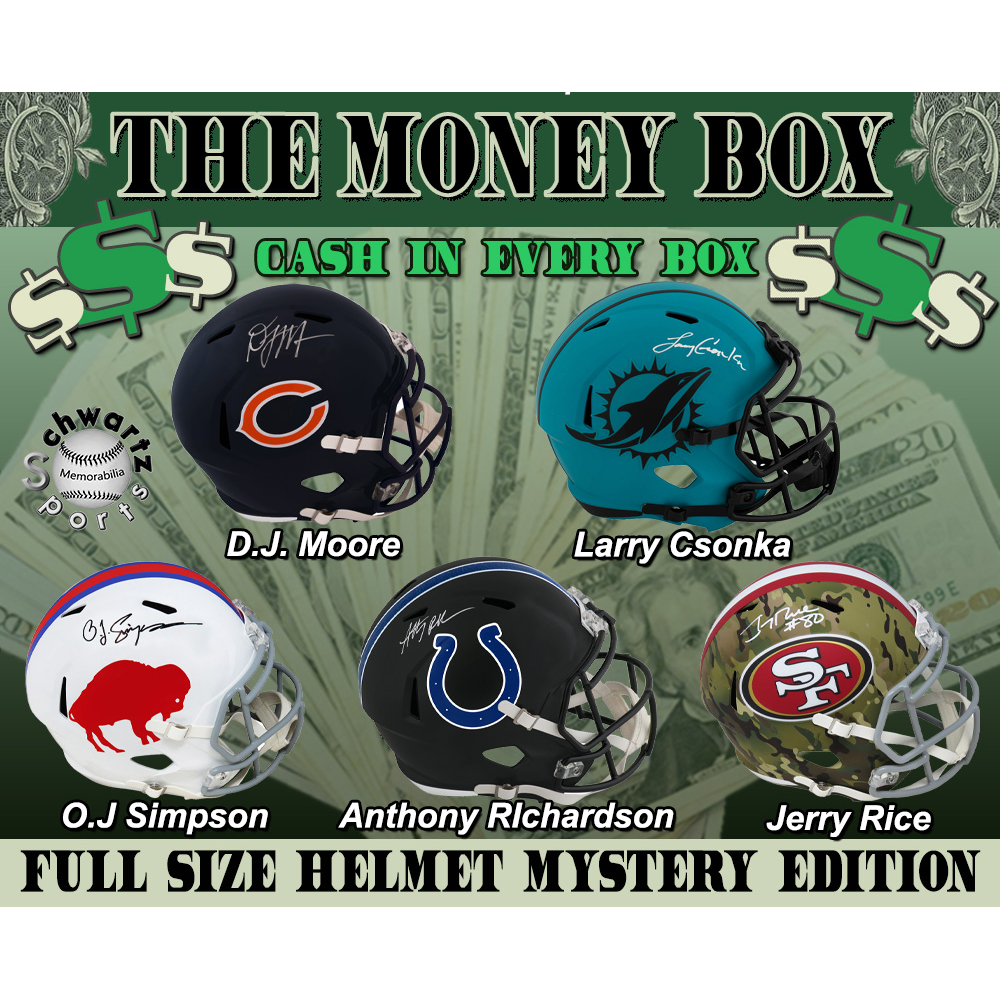 $$ The MONEY BOX $$ Full Size Football Helmet Signed Mystery Box - Series 7 (Limited to 150) – Schwartz Sports at PristineAuction.com