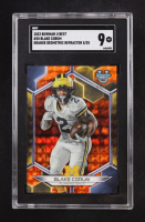 Blake Corum 2023 Bowman U Best Orange Geometric Refractor #28 RC #05/25 (SGC 9) at PristineAuction.com