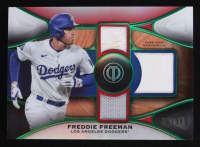 Freddie Freeman 2025 Topps Tribute Triple Relics Green #TTRFF #96/99 at PristineAuction.com