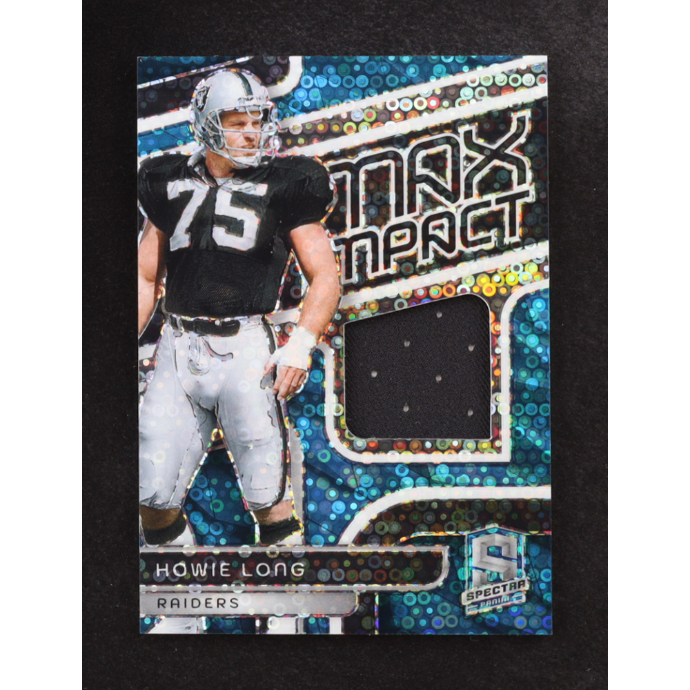 Howie Long 2024 Panini Spectra Max Impact Materials Neon Blue #26 #33/60 at PristineAuction.com