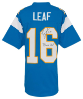 Ryan Leaf Signed Jersey Inscribed "Bolt Up" (Schwartz) at PristineAuction.com