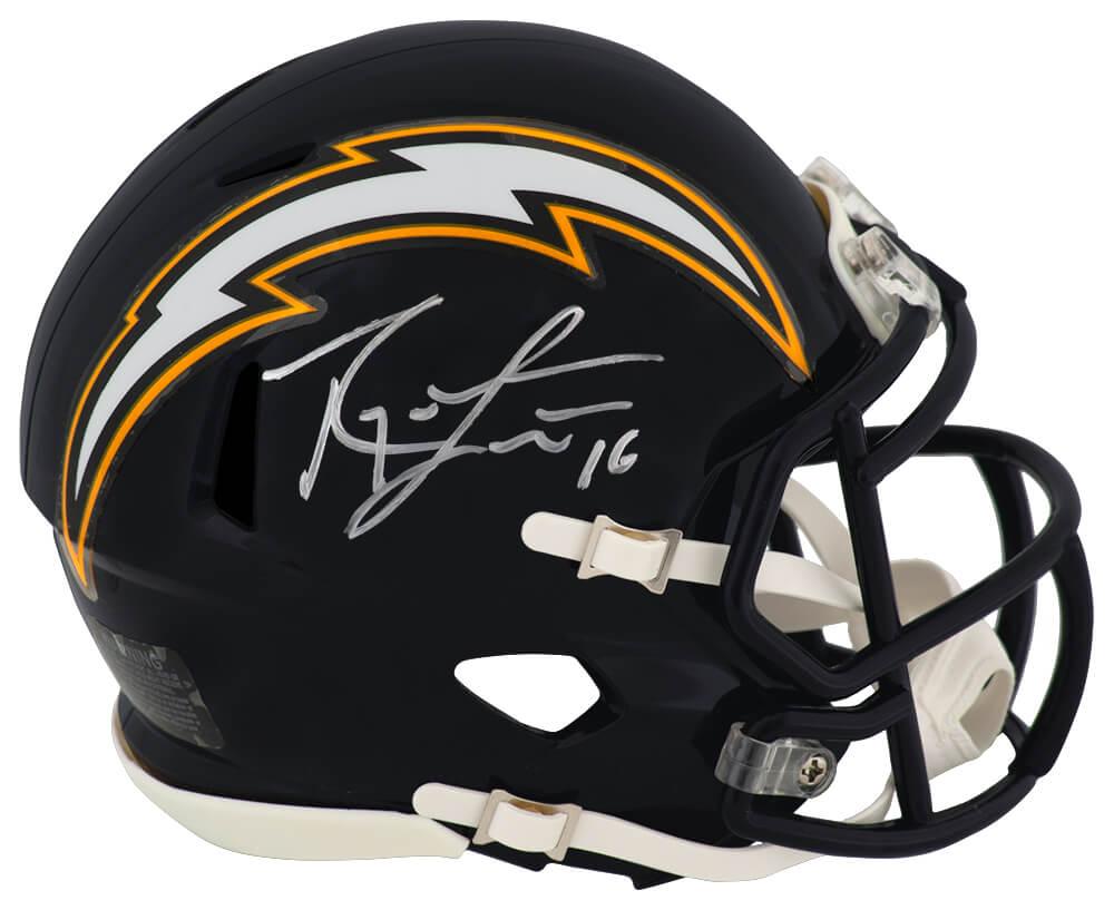 Ryan Leaf Signed Chargers Throwback Alternate Speed Mini Helmet (Schwartz) at PristineAuction.com Ryan Leaf Signed Chargers Throwback Alternate Speed Mini Helmet (Schwartz) at PristineAuction.com