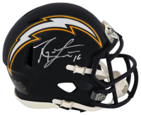 Ryan Leaf Signed Chargers Throwback Alternate Speed Mini Helmet (Schwartz) at PristineAuction.com