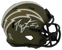 Ryan Leaf Signed Chargers Salute to Service Alternate Speed Mini Helmet (Schwartz) at PristineAuction.com