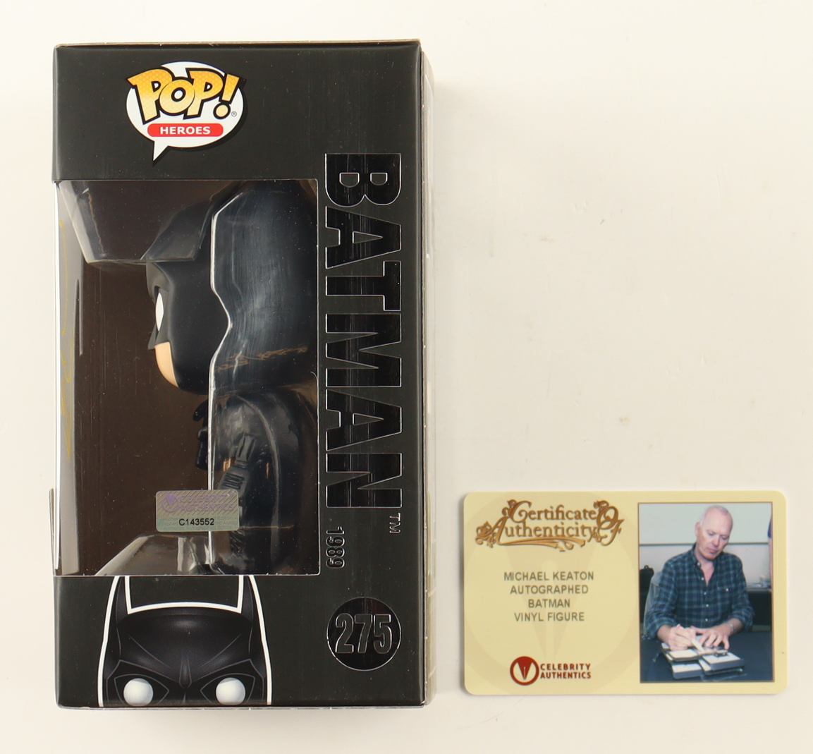 Michael Keaton Signed "Batman" #275 Batman 1989 Funko Pop! Vinyl Figure (Celebrity Authentics) at PristineAuction.com Michael Keaton Signed "Batman" #275 Batman 1989 Funko Pop! Vinyl Figure (Celebrity Authentics) at PristineAuction.com