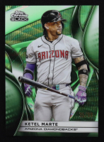 Ketel Marte 2025 Topps Chrome Black Green Wave Refractors #35 #35/99 at PristineAuction.com