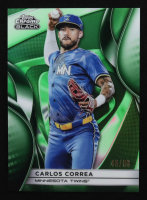 Carlos Correa 2025 Topps Chrome Black Green Refractors #46 #48/99 at PristineAuction.com
