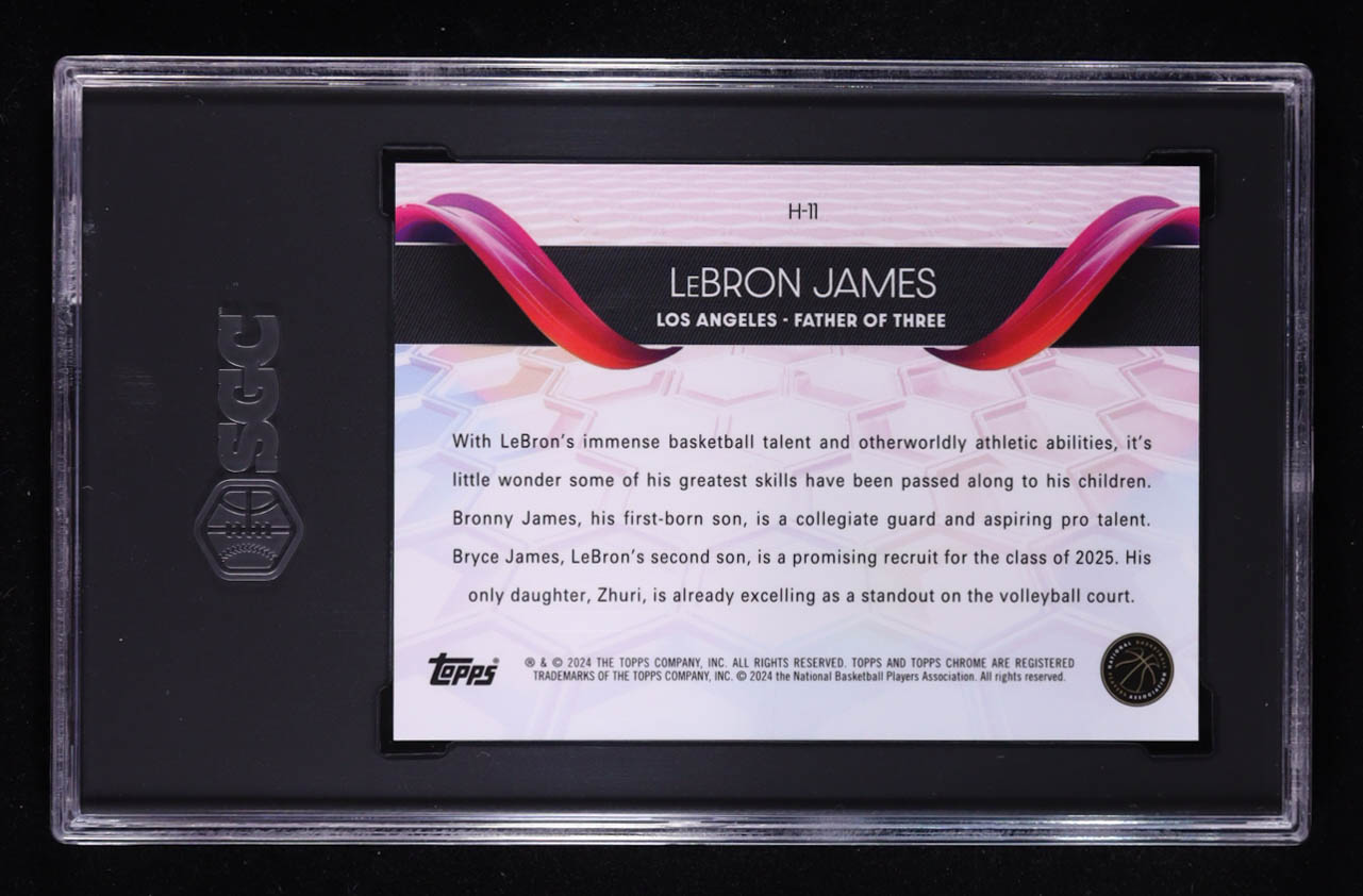 Lebron James 2023-24 Topps Chrome Helix #H-11 (SGC 10) at PristineAuction.com Lebron James 2023-24 Topps Chrome Helix #H-11 (SGC 10) at PristineAuction.com