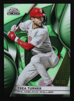 Trea Turner 2025 Topps Chrome Black Green Refractors #97 #40/99 at PristineAuction.com